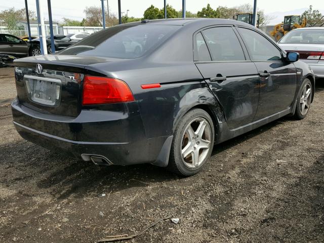 19UUA66205A008791 - 2005 ACURA TL BLACK photo 4