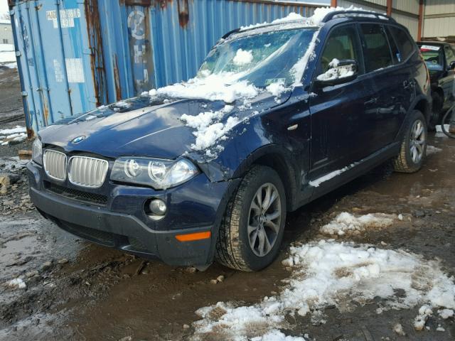 WBXPC9C44AWJ35198 - 2010 BMW X3 XDRIVE3 BLUE photo 2