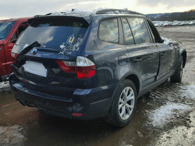 WBXPC9C44AWJ35198 - 2010 BMW X3 XDRIVE3 BLUE photo 4