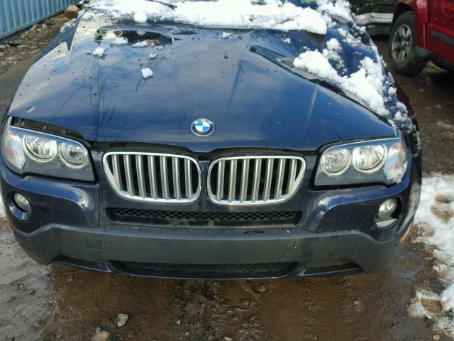 WBXPC9C44AWJ35198 - 2010 BMW X3 XDRIVE3 BLUE photo 7