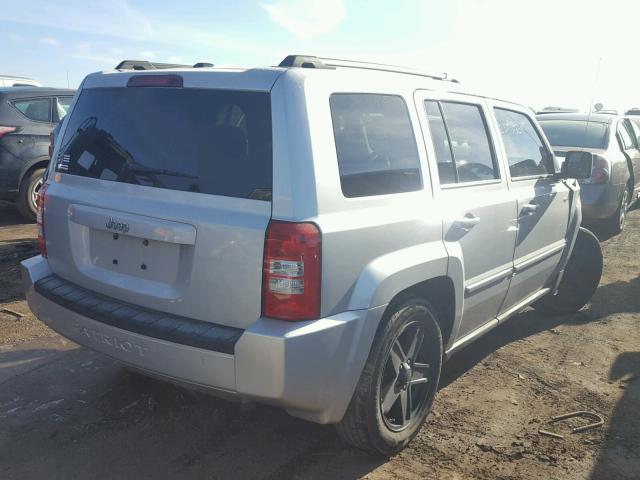 1J4NT1GA2AD620807 - 2010 JEEP PATRIOT SP SILVER photo 4