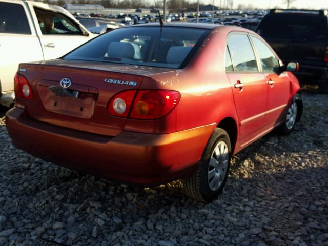 1NXBR38E43Z080833 - 2003 TOYOTA COROLLA CE MAROON photo 4