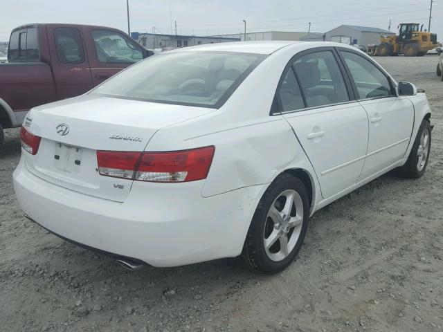 5NPEU46F17H172676 - 2007 HYUNDAI SONATA SE WHITE photo 4