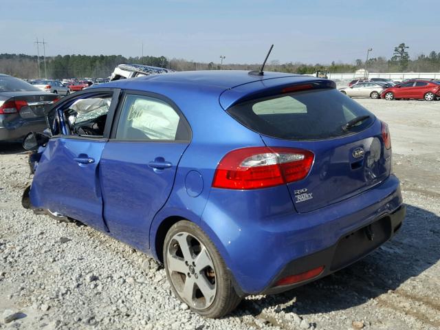 KNADN5A39D6255500 - 2013 KIA RIO EX BLUE photo 3