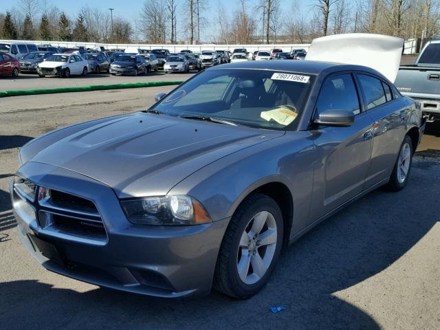 2C3CDXBG7CH142967 - 2012 DODGE CHARGER SE CHARCOAL photo 2