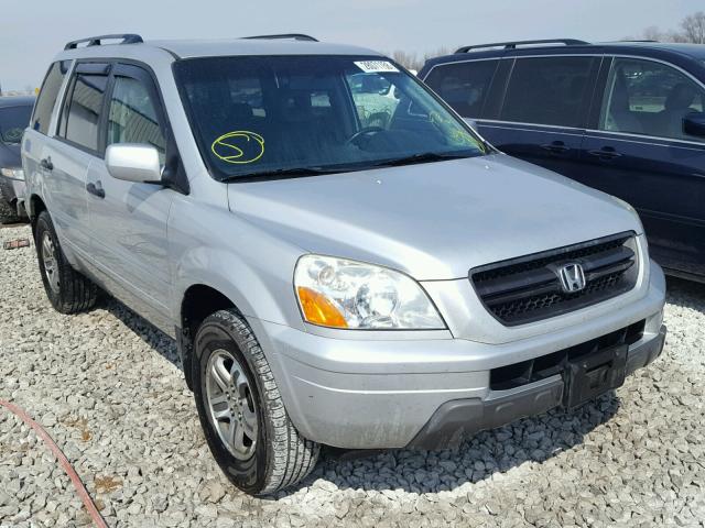 2HKYF185X4H523784 - 2004 HONDA PILOT EXL SILVER photo 1