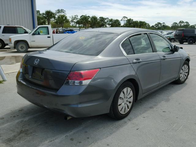 JHMCP26338C062099 - 2008 HONDA ACCORD LX GRAY photo 4