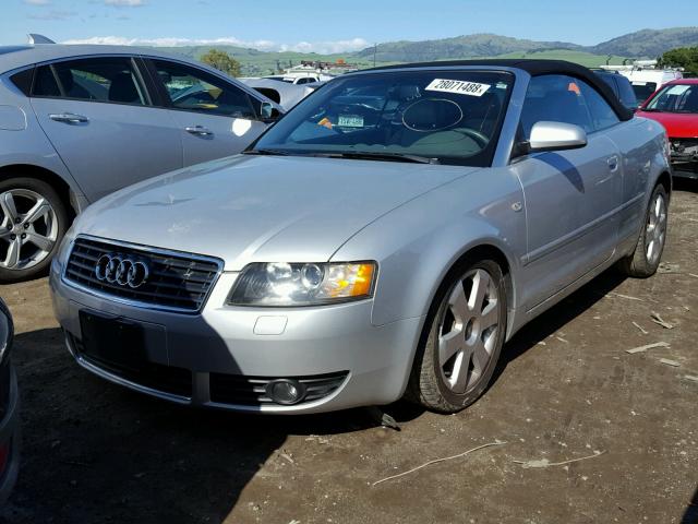 WAUAC48H66K002729 - 2006 AUDI A4 1.8 CAB SILVER photo 2