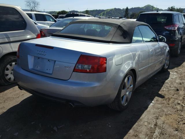 WAUAC48H66K002729 - 2006 AUDI A4 1.8 CAB SILVER photo 4