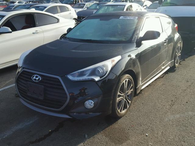 KMHTC6AE0GU289994 - 2016 HYUNDAI VELOSTER T BLACK photo 2