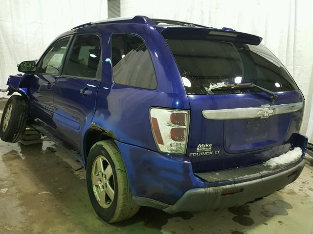 2CNDL63F956039238 - 2005 CHEVROLET EQUINOX LT BLUE photo 3