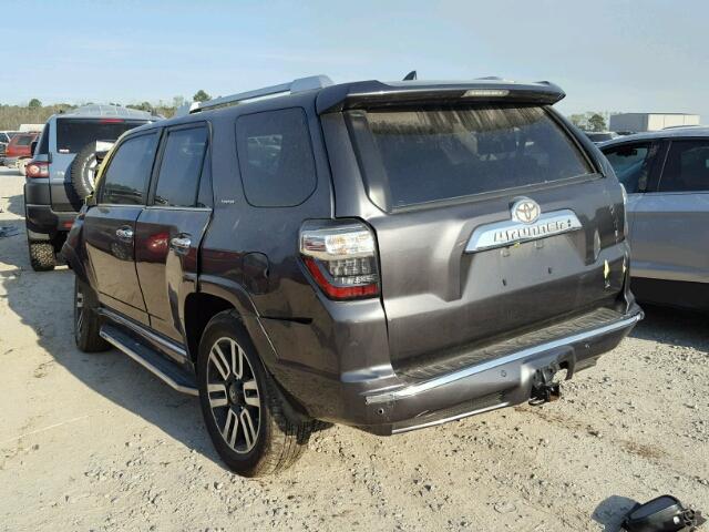 JTEBU5JR3F5212597 - 2015 TOYOTA 4RUNNER SR GRAY photo 3