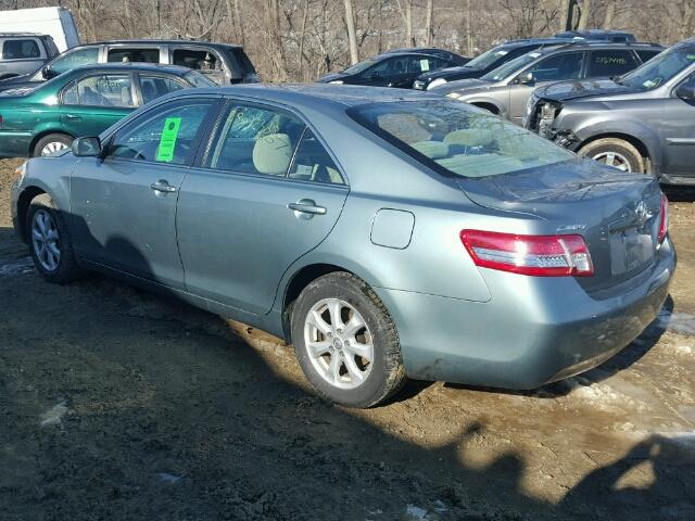 4T4BF3EK6BR112785 - 2011 TOYOTA CAMRY BASE BLUE photo 3