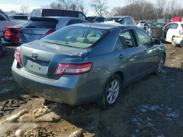 4T4BF3EK6BR112785 - 2011 TOYOTA CAMRY BASE BLUE photo 4