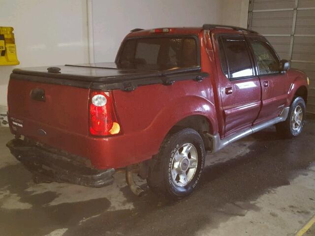 1FMZU77E82UC51880 - 2002 FORD EXPLORER S RED photo 4