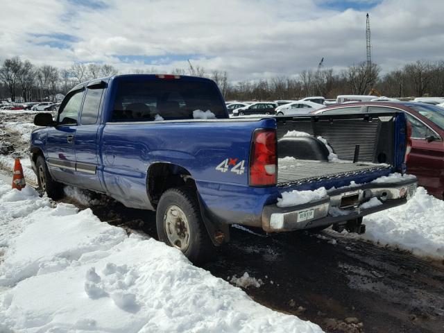 1GCEK19T14E225216 - 2004 CHEVROLET SILVERADO BLUE photo 3