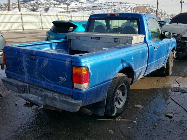 1FTYR10X2XPB37731 - 1999 FORD RANGER BLUE photo 4