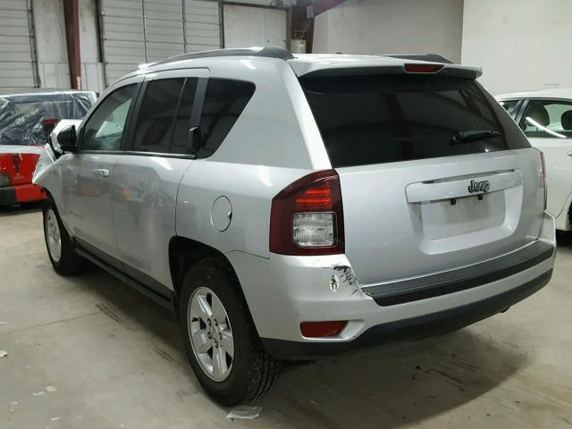 1C4NJCBA2ED504303 - 2014 JEEP COMPASS SP SILVER photo 3