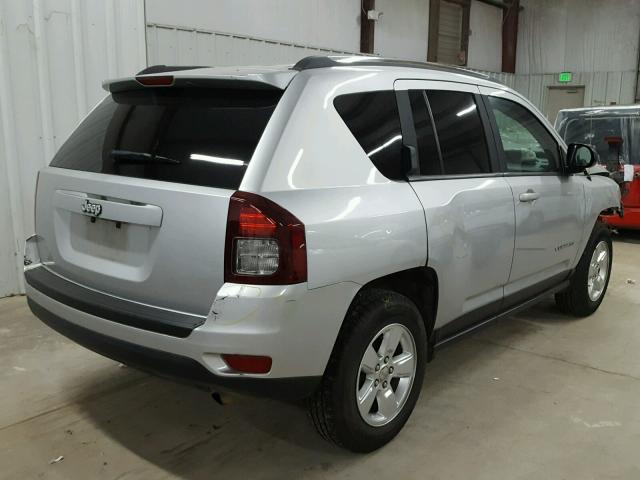 1C4NJCBA2ED504303 - 2014 JEEP COMPASS SP SILVER photo 4