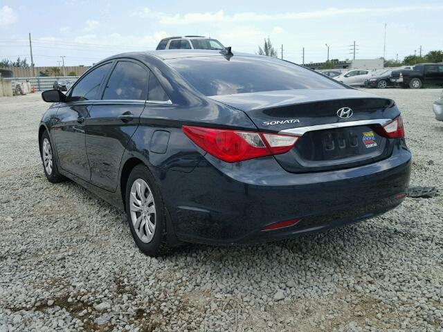 5NPEB4AC9CH385582 - 2012 HYUNDAI SONATA GLS BLUE photo 3