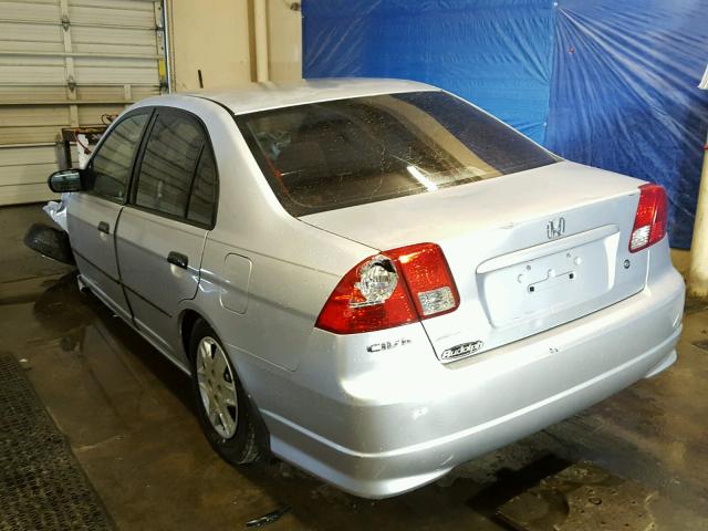 2HGES16405H580418 - 2005 HONDA CIVIC DX SILVER photo 3