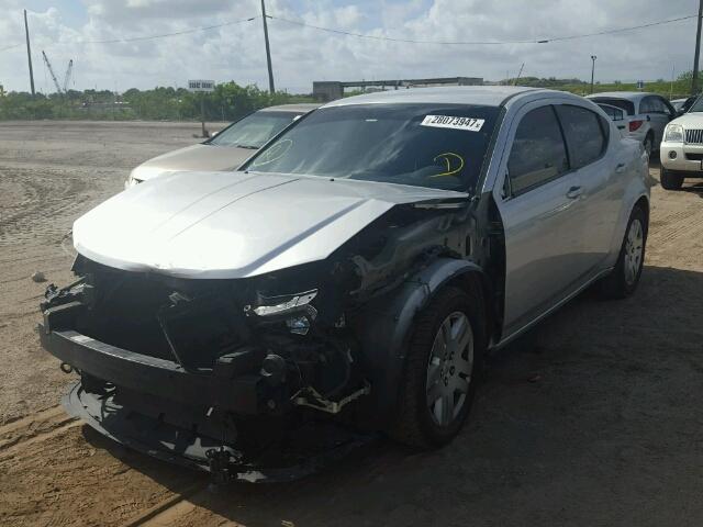 1B3BD4FB1BN523385 - 2011 DODGE AVENGER EX SILVER photo 2