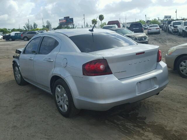 1B3BD4FB1BN523385 - 2011 DODGE AVENGER EX SILVER photo 3