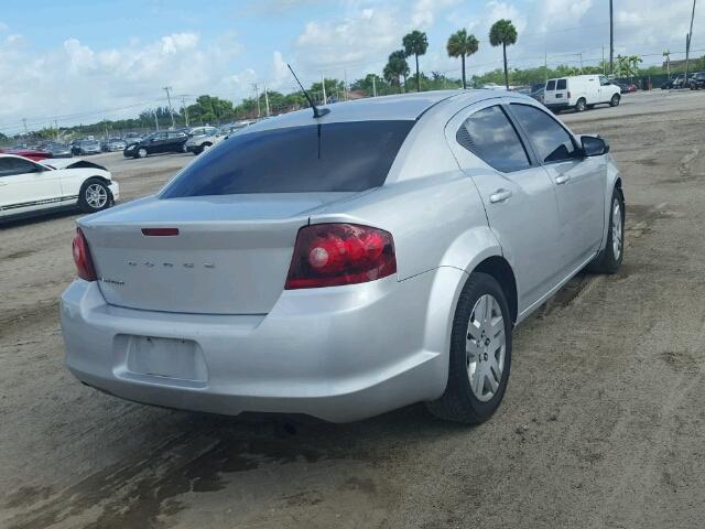 1B3BD4FB1BN523385 - 2011 DODGE AVENGER EX SILVER photo 4