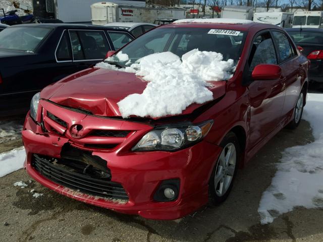 5YFBU4EE7CP020135 - 2012 TOYOTA COROLLA BA RED photo 2