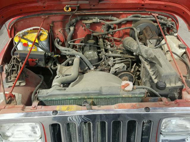 1J4FY19P5PP236695 - 1993 JEEP WRANGLER / RED photo 7