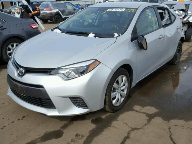 2T1BURHE6FC413153 - 2015 TOYOTA COROLLA L SILVER photo 2