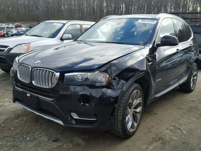 5UXWX9C51G0D70497 - 2016 BMW X3 XDRIVE2 BLACK photo 2