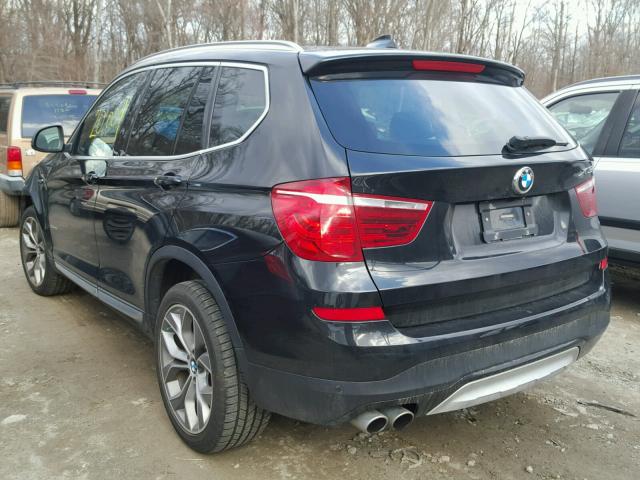 5UXWX9C51G0D70497 - 2016 BMW X3 XDRIVE2 BLACK photo 3