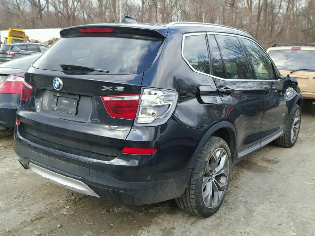 5UXWX9C51G0D70497 - 2016 BMW X3 XDRIVE2 BLACK photo 4