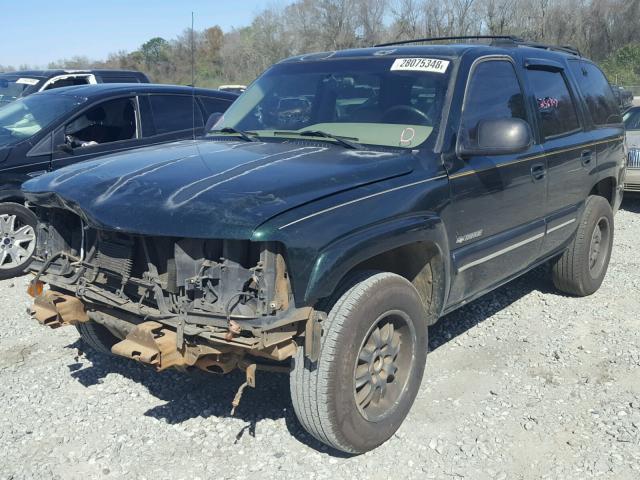 1GNEC13T71J297005 - 2001 CHEVROLET TAHOE C150 GREEN photo 2