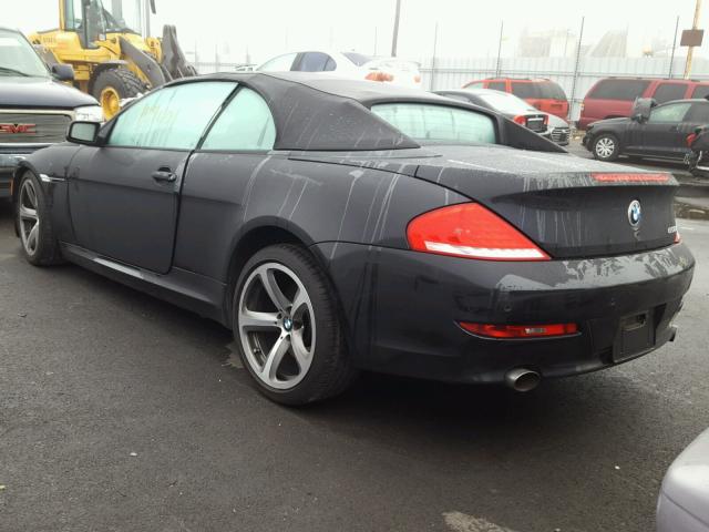 WBAEB53518CX62636 - 2008 BMW 650 I შავი ფოტო 3