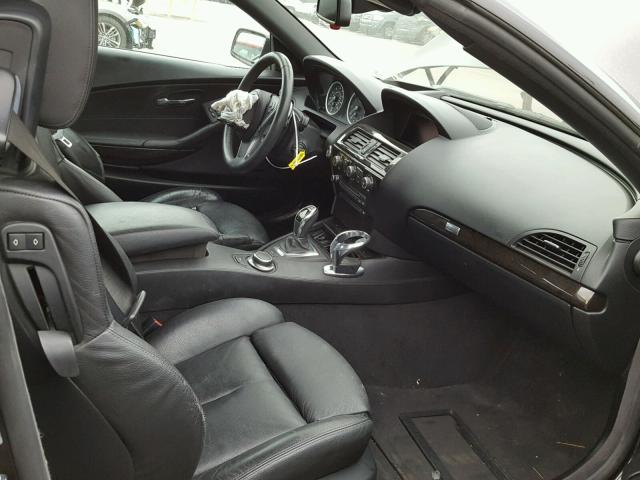 WBAEB53518CX62636 - 2008 BMW 650 I BLACK photo 5