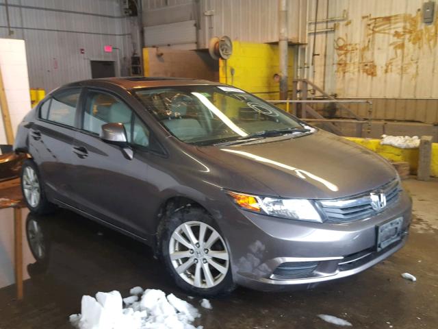 19XFB2F92CE042820 - 2012 HONDA CIVIC EXL GRAY photo 1