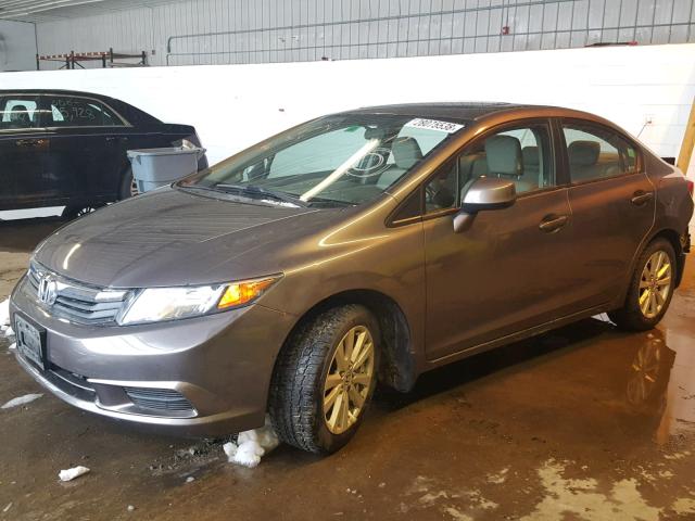 19XFB2F92CE042820 - 2012 HONDA CIVIC EXL GRAY photo 2