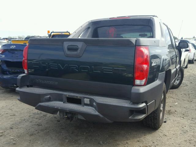 3GNEC13T03G153381 - 2003 CHEVROLET AVALANCHE GREEN photo 4