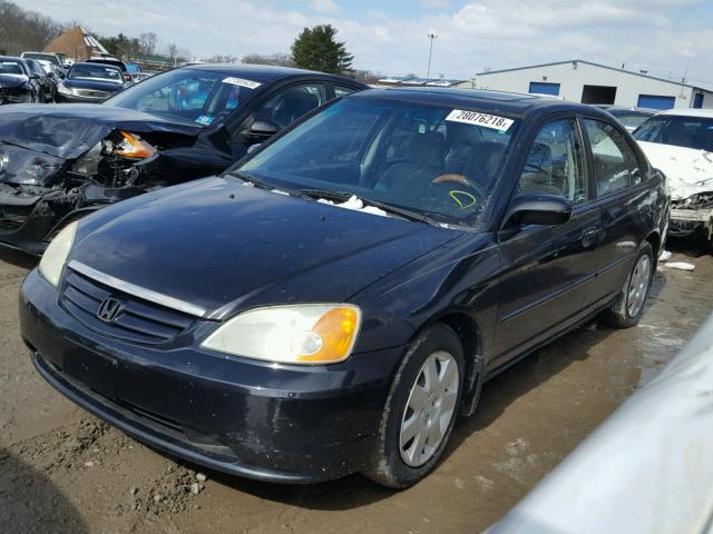 2HGES26761H607096 - 2001 HONDA CIVIC EX BLACK photo 2