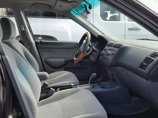 2HGES26761H607096 - 2001 HONDA CIVIC EX შავი ფოტო 5