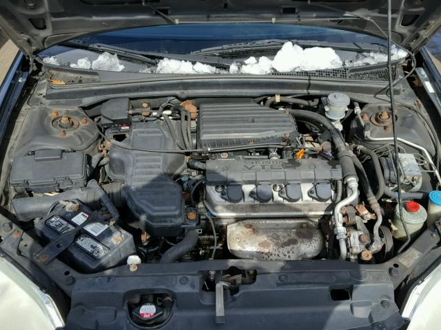 2HGES26761H607096 - 2001 HONDA CIVIC EX შავი ფოტო 7