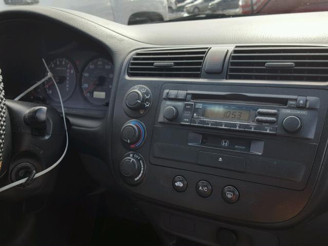 2HGES26761H607096 - 2001 HONDA CIVIC EX შავი ფოტო 9