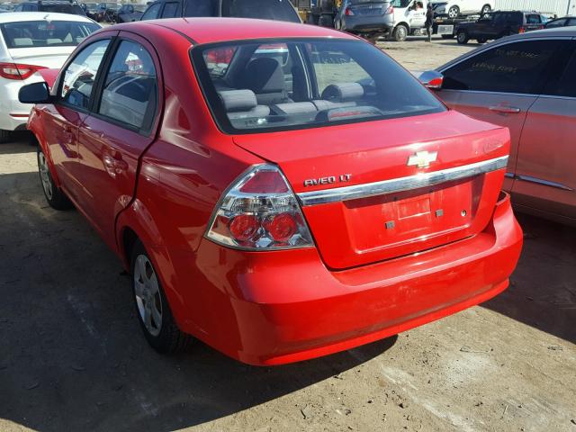 KL1TD56E49B357174 - 2009 CHEVROLET AVEO LS 红色 照片 3