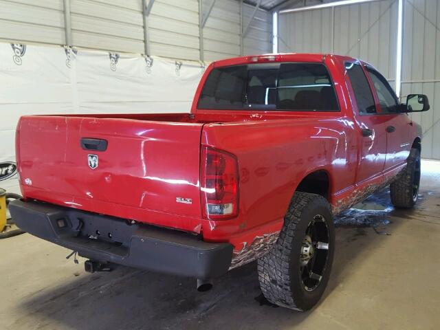 1D7HA18N55S288850 - 2005 DODGE RAM 1500 S RED photo 4