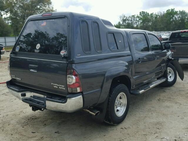 5TFJU4GN8DX045587 - 2013 TOYOTA TACOMA DOU GRAY photo 4