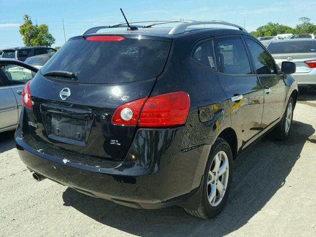 JN8AS5MT2AW010340 - 2010 NISSAN ROGUE S BLACK photo 4