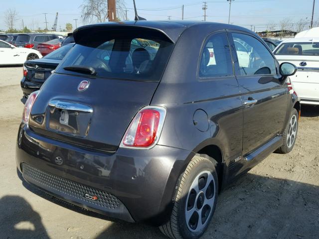 3C3CFFGE7GT184113 - 2016 FIAT 500 ELECTR CHARCOAL photo 4