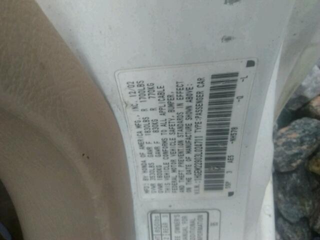 1HGEM22903L024711 - 2003 HONDA CIVIC EX Ağ foto 10